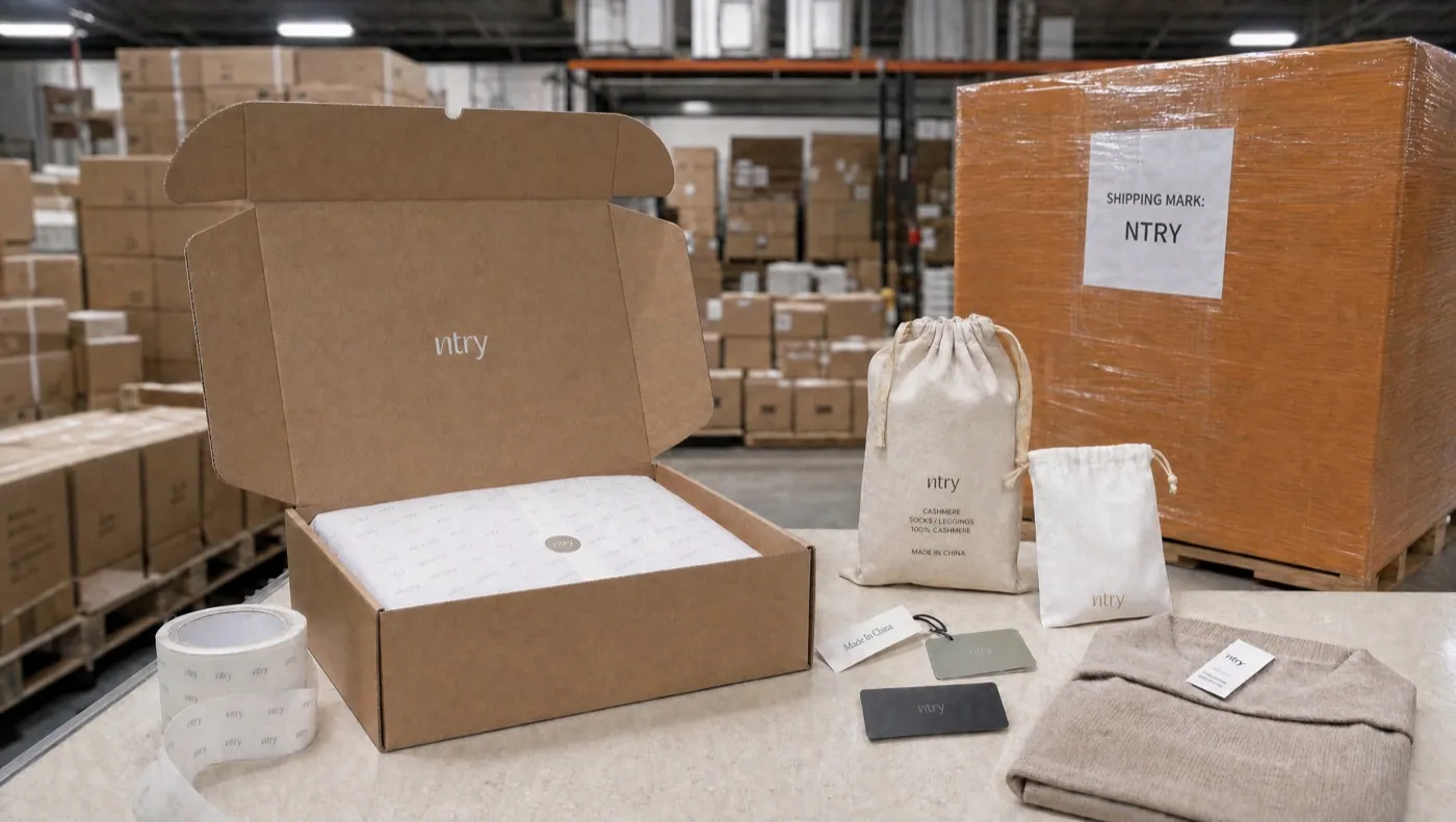 Branded boxes ready for dispatch in our China warehouse